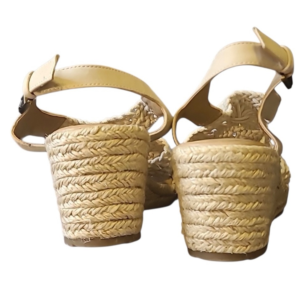 Natural Cream Woven Platform Sandals for Women - Picture 5 of 10